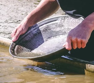 panning for gold